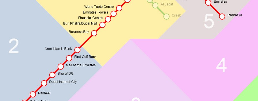 Dubai metro map 2019